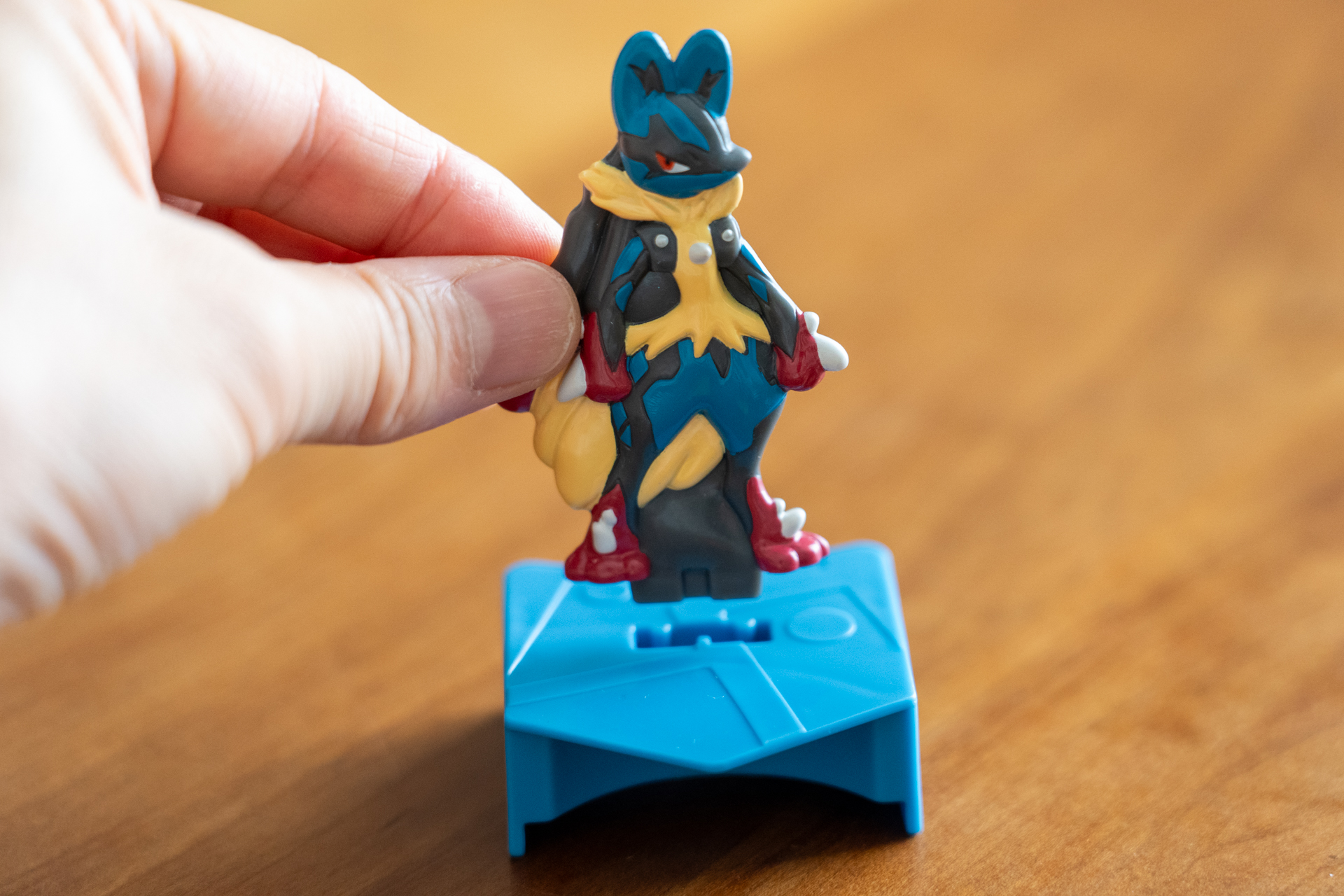 メガルカリオを台座に乗せる