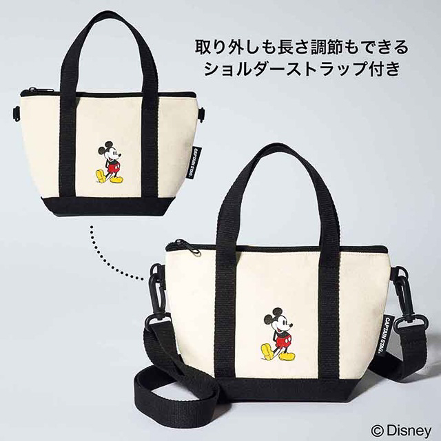 ミッキーマウス×キャプテンスタッグ、お買い物に便利な大容量トート