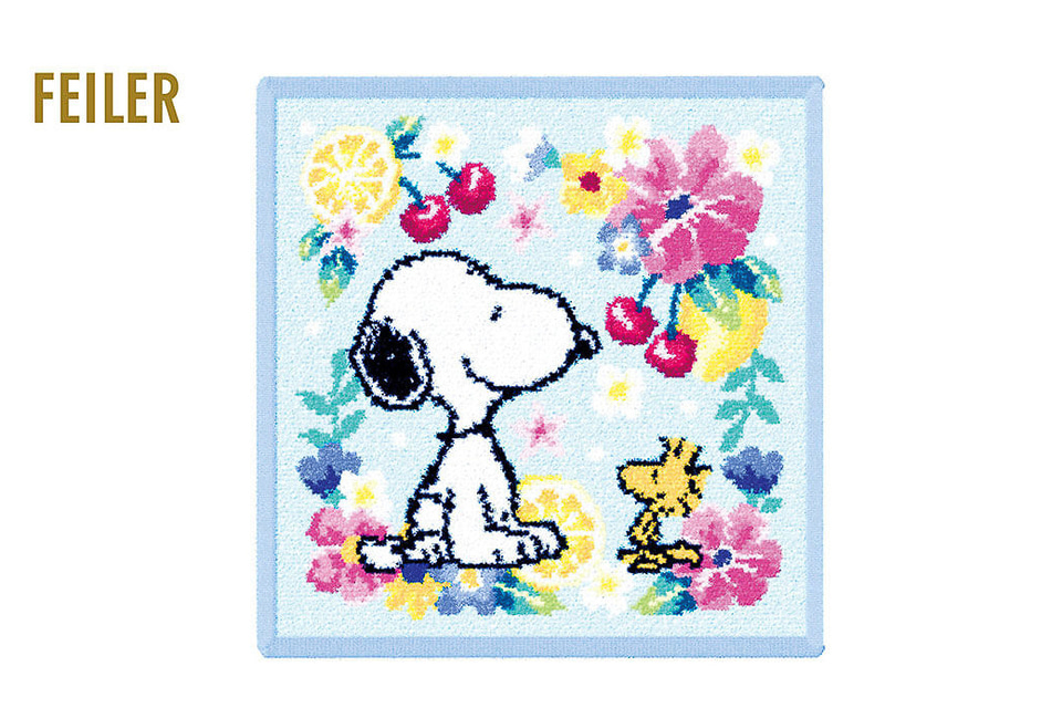 フェイラー　ハンカチ　スヌーピー　チャーリーブラウン PEANUTS×フェイラー、花火を見ているスヌーピーとチャーリー