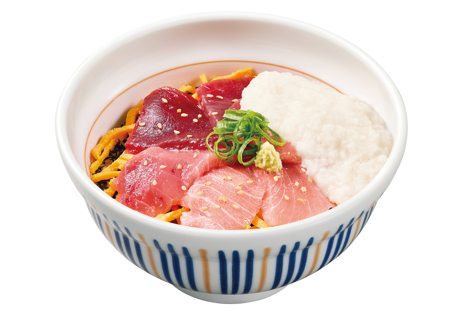 「山かけ天然南まぐろ丼」（ごはん小盛 1110円、並盛 1140円、ごはん大盛 1230円、特盛 1830円）