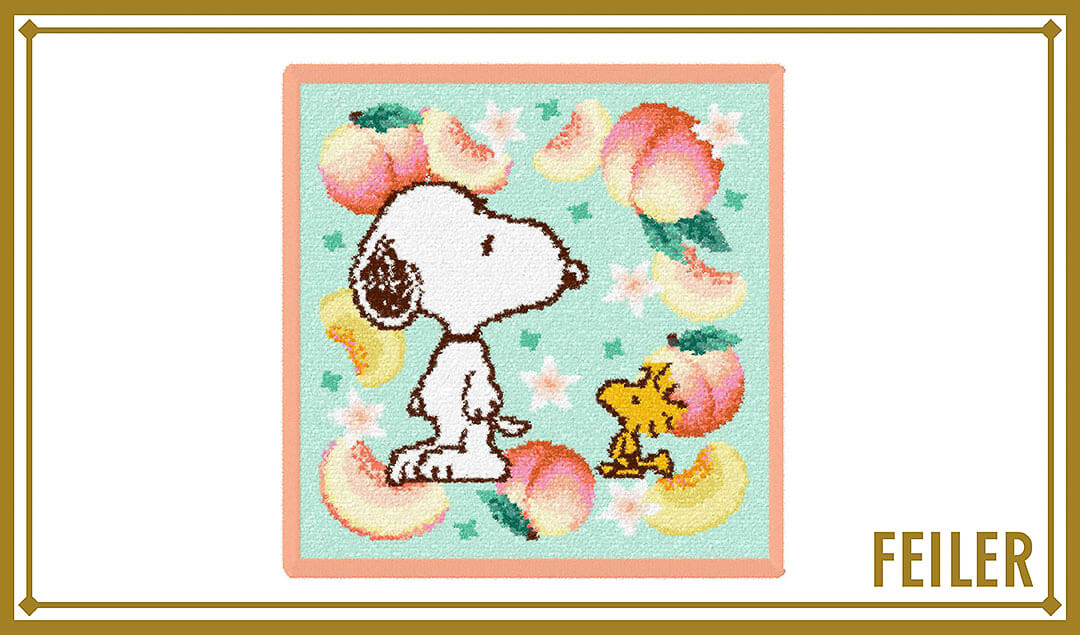 「ハンカチ ピーチ」（2970円）約25×25cm
