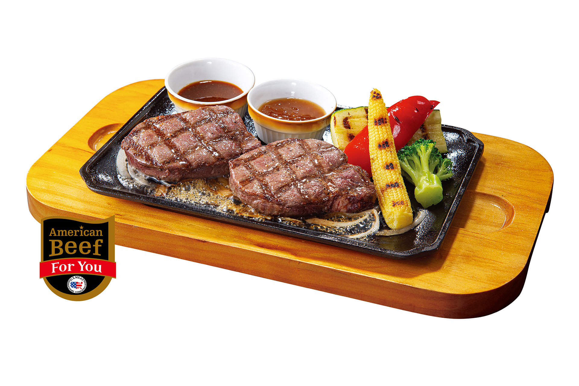 US産ヒレステーキ（付け合わせ焼き野菜）