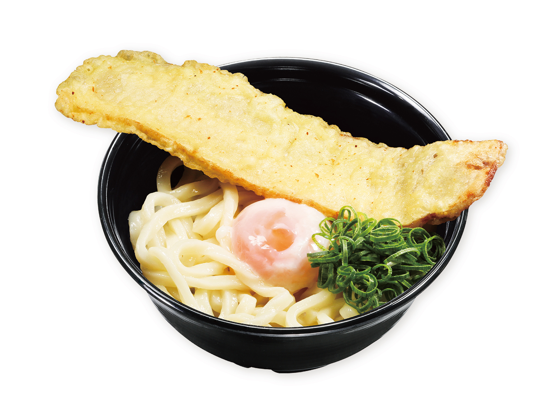 「ベーコン天釜玉うどん」（490円・持ち帰り不可）