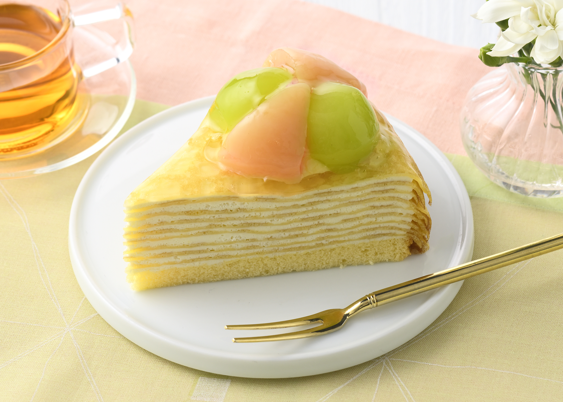 ミルクレープ（シャインマスカット＆白桃）