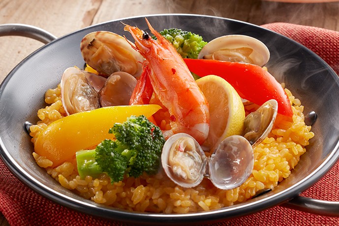 えびとあさりの彩りパエリアセット