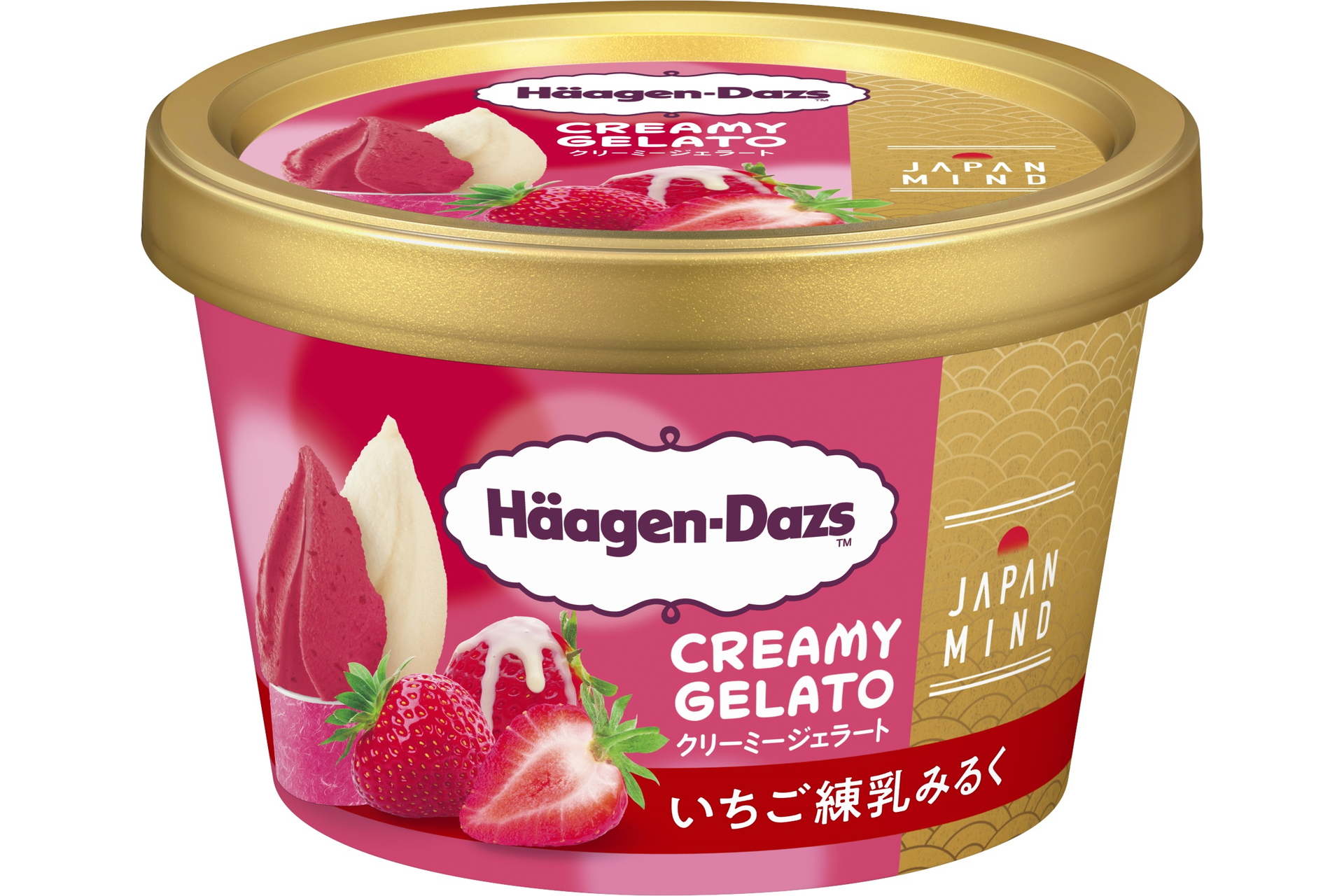 「JAPAN MIND」第1弾の「ハーゲンダッツ ミニカップ CREAMY GELATO『いちご練乳みるく』」