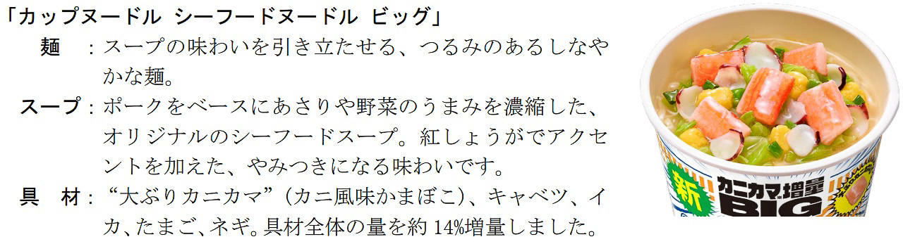 カップヌードル シーフードヌードル ビッグ