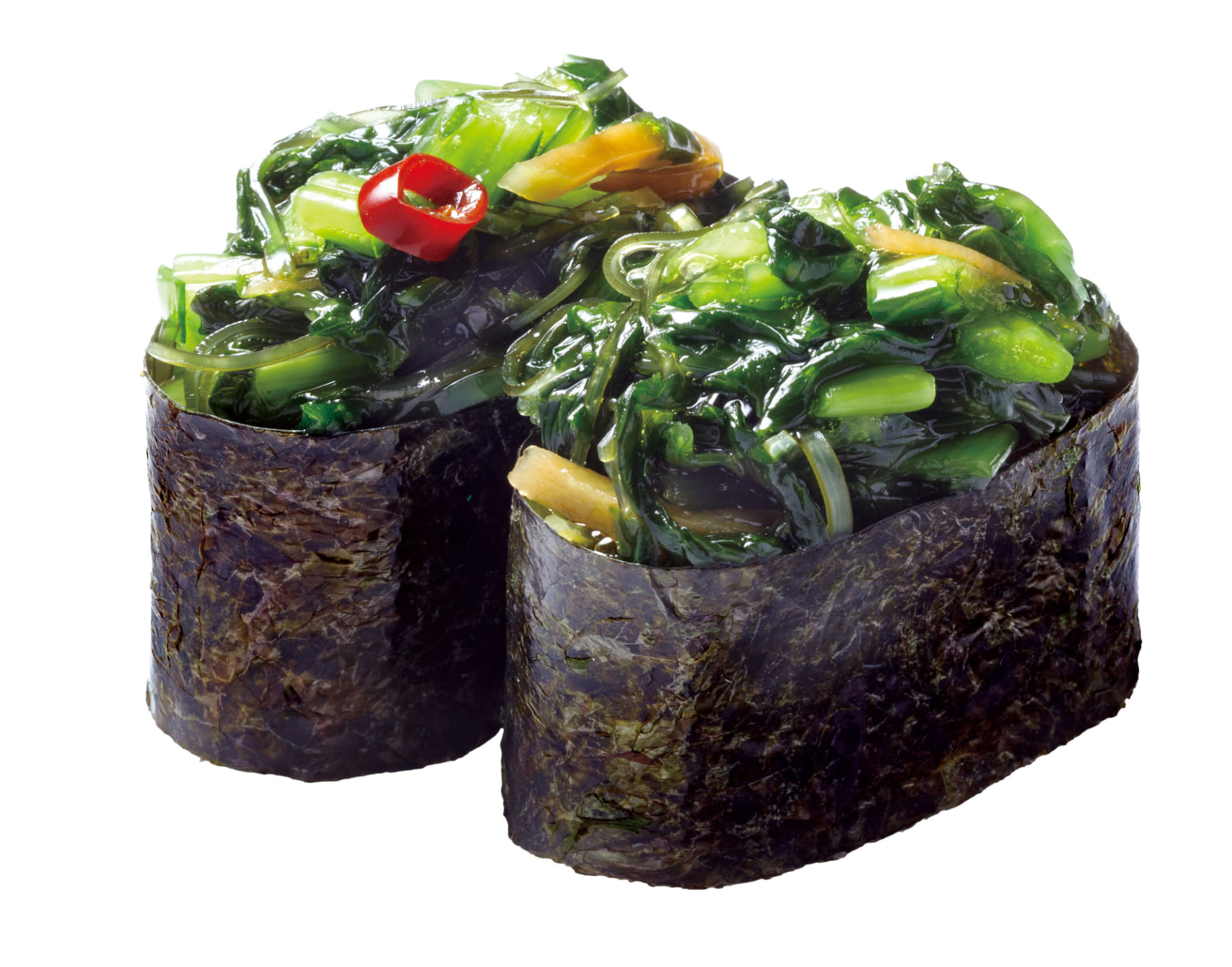 「野沢菜昆布軍艦」（110円）