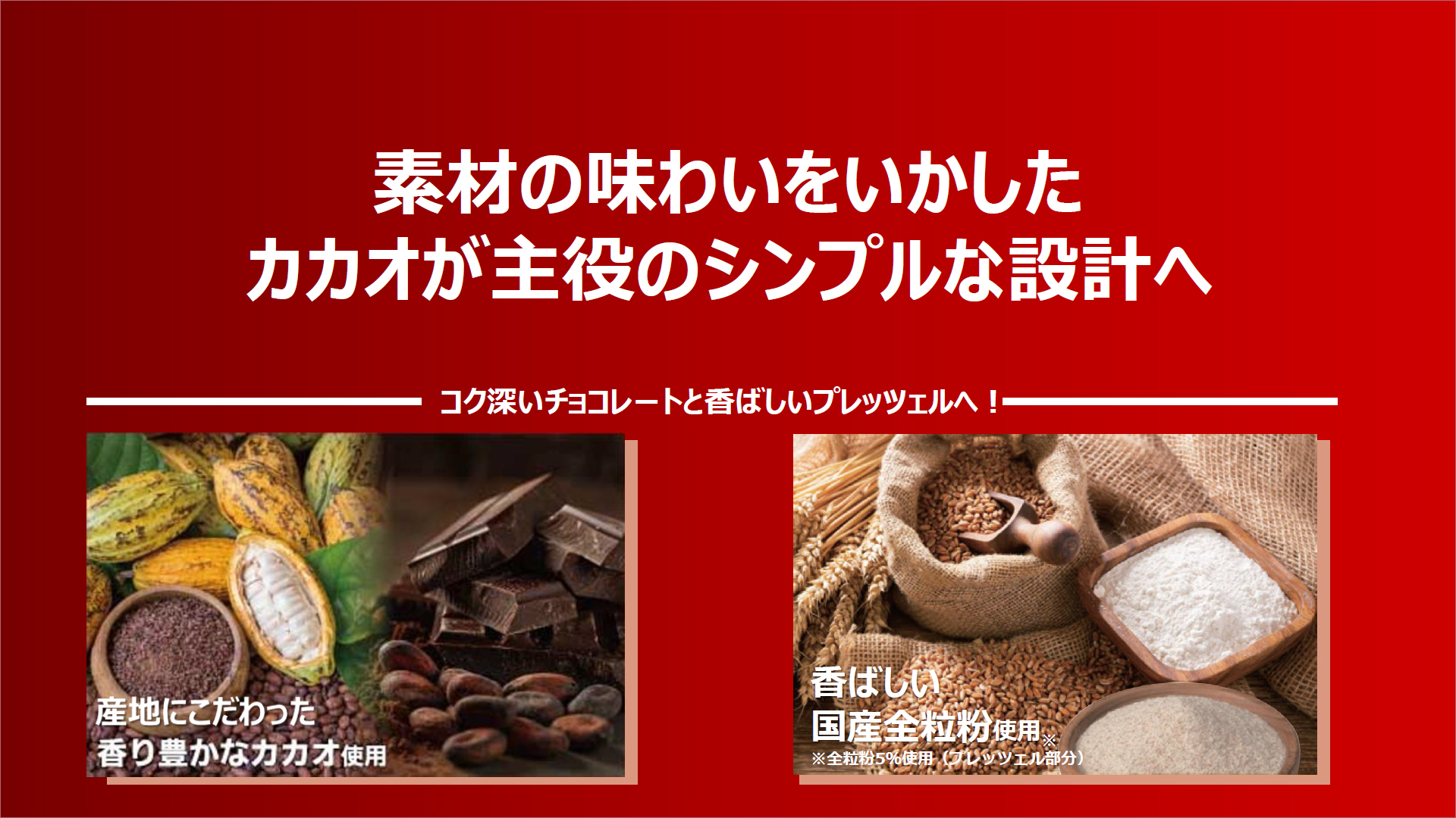 リニューアルコンセプトは「カカオが主役」