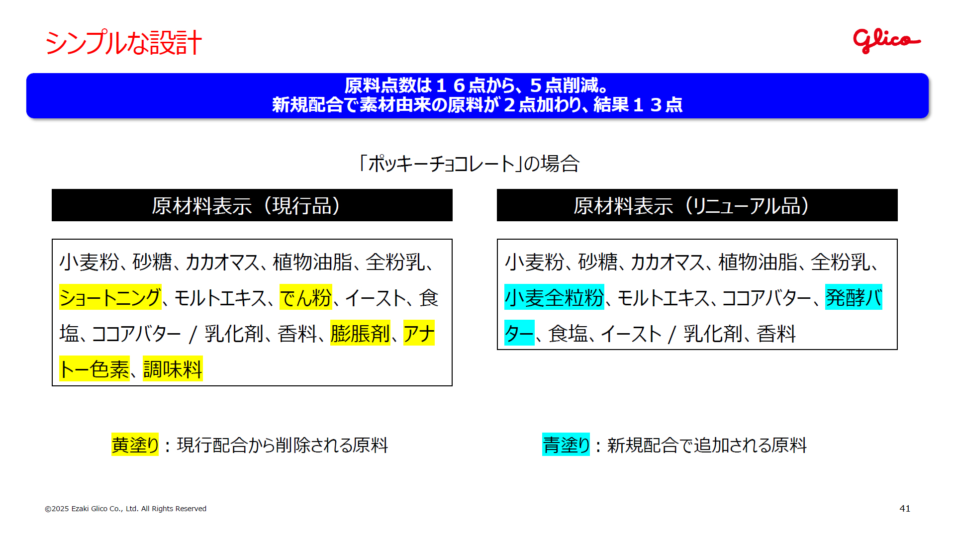 素材を見直し、シンプルな設計に変更