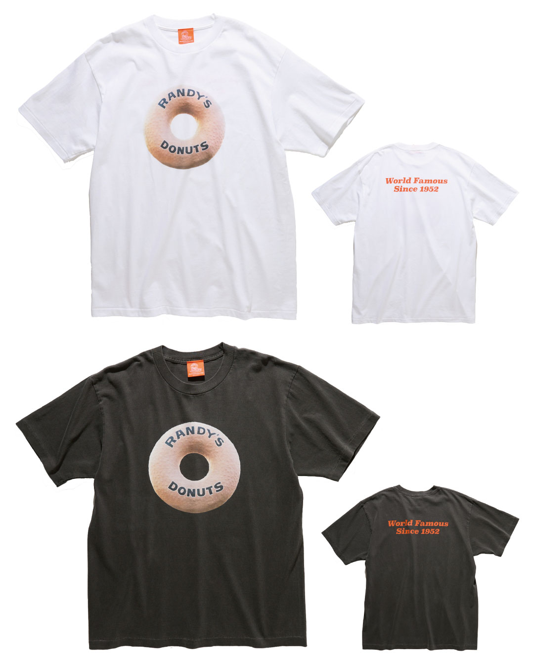【Daytona Park、FREAK’S STOREの一部店舗限定】「ICONIC DONUTS 2 TEE」（5940円）、サイズ：M/L/XL/XXL、カラー：ホワイト/チャコールグレー