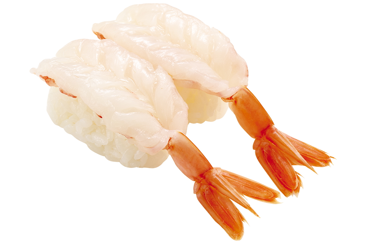 通常は1貫120円～の「赤えび」が2貫120～に