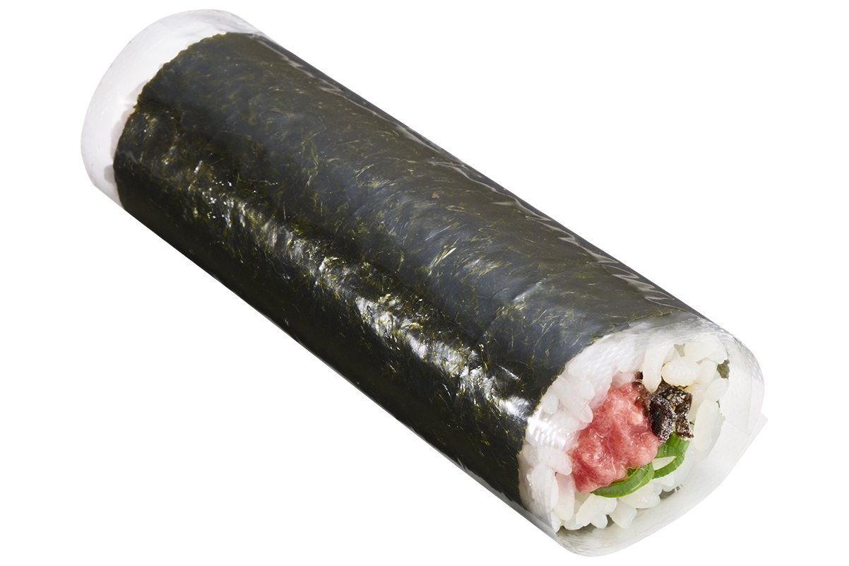 天然本鮪ねぎとろと塩こんぶ手巻