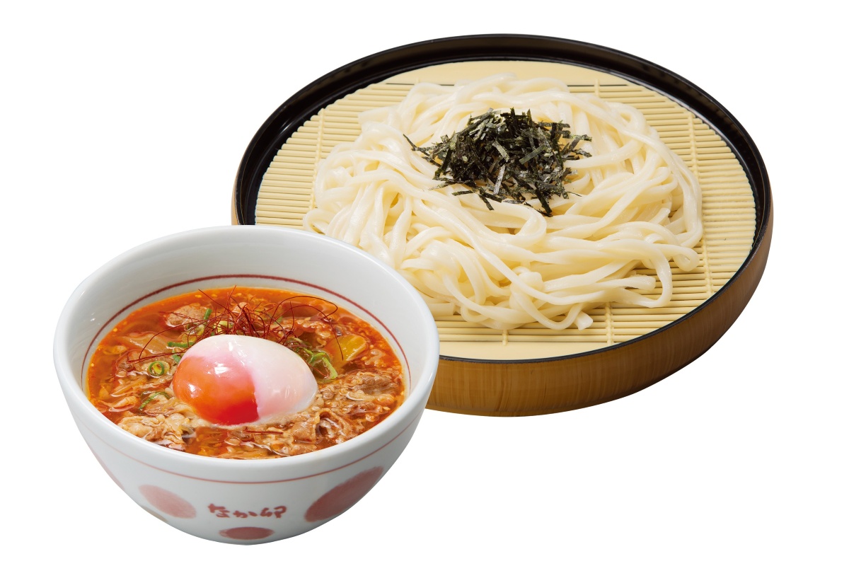 月見温たま旨辛牛肉つけうどん