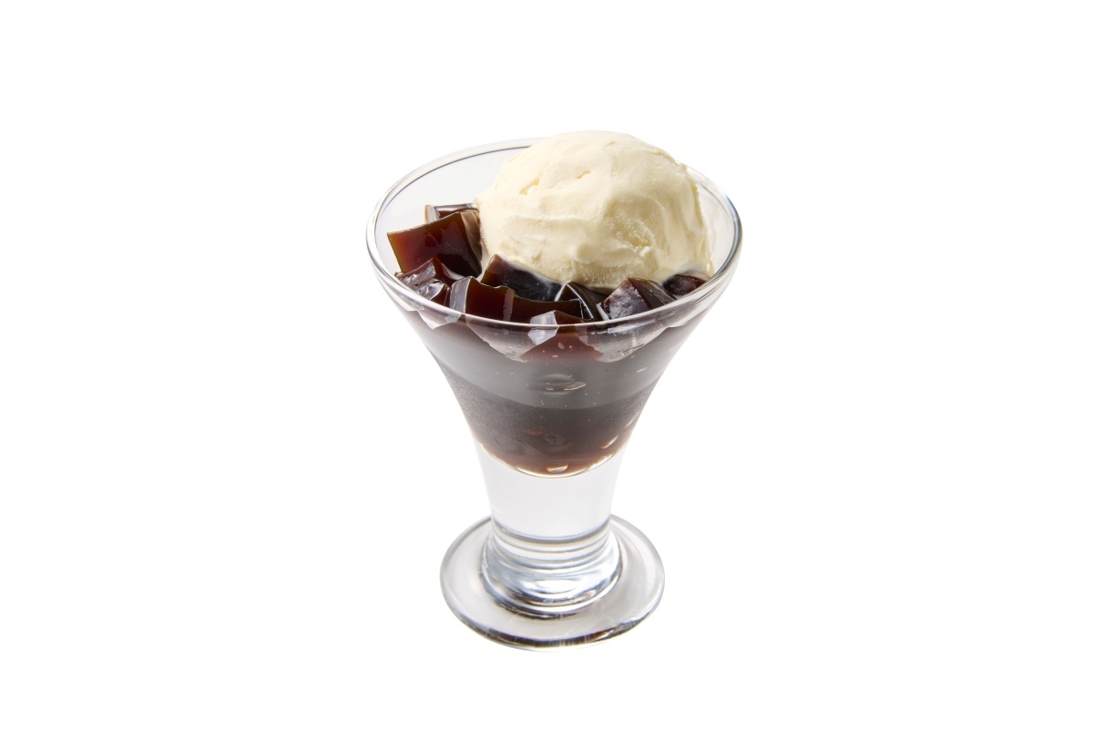 ～バニラアイスのせ～コーヒーゼリー