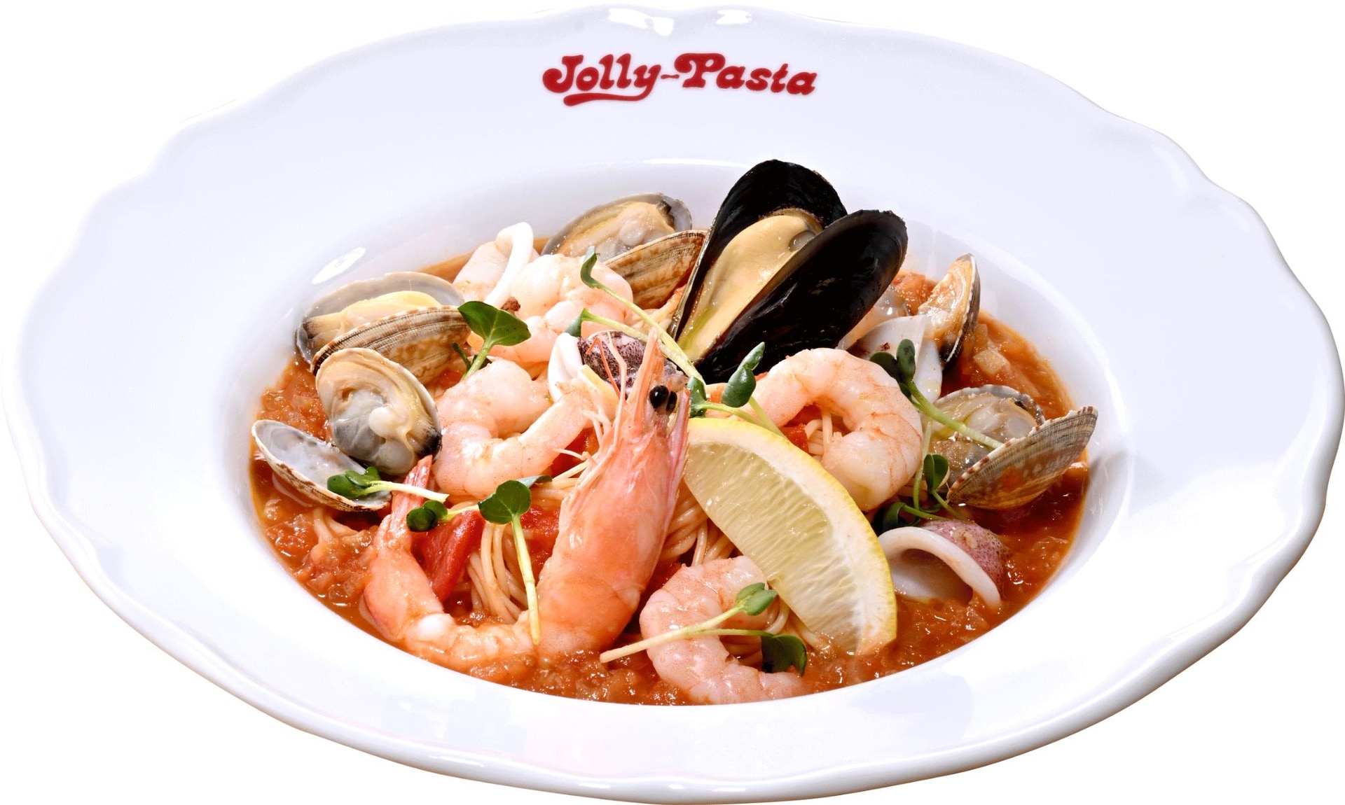 “冷製カッペリーニ”海の幸のトマトスープ～ブイヤベース風～