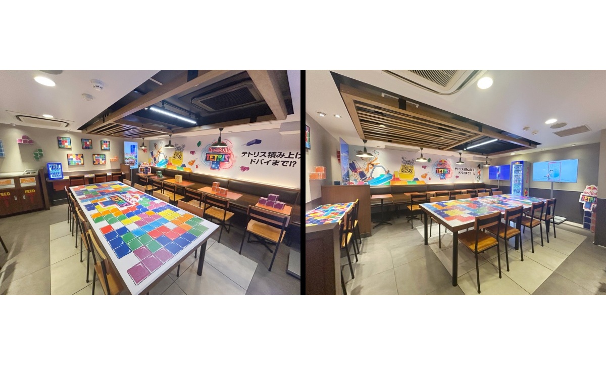 バーガーキング秋葉原昭和通り店地下スペースの「Red Bull Tetris」コラボルーム