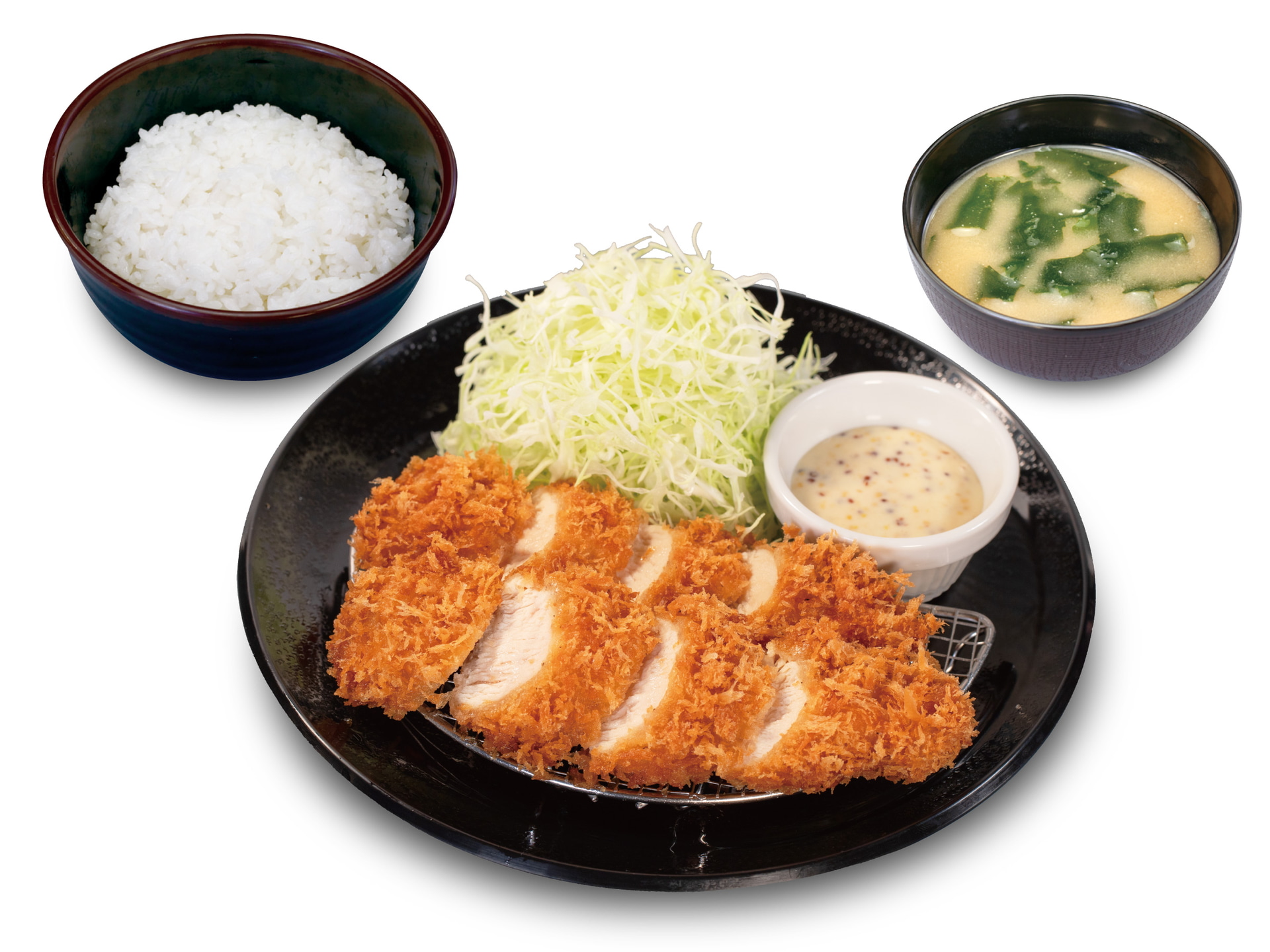 粒マスタードマヨチキンむねかつ定食