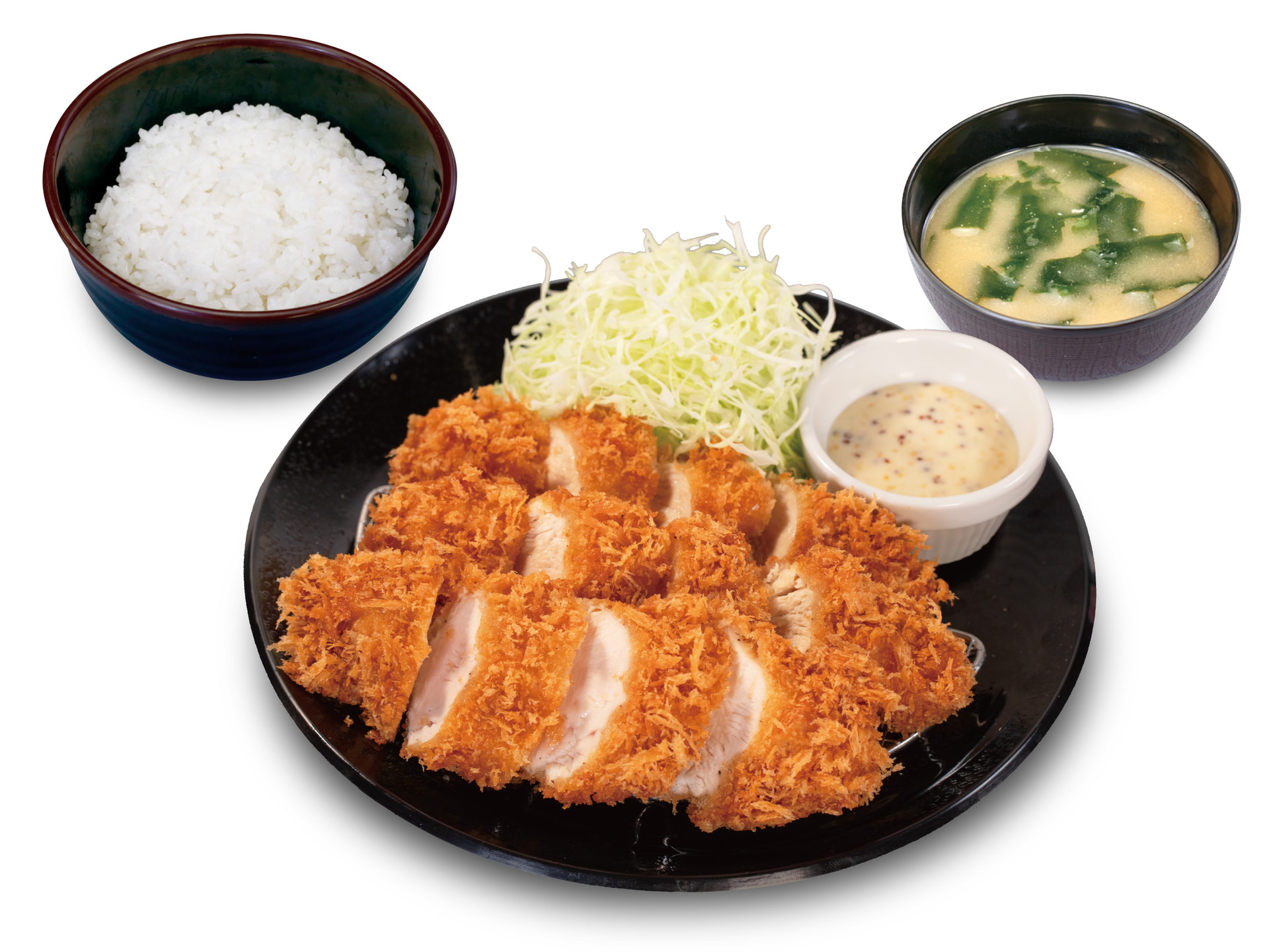 粒マスタードマヨたっぷりチキンむねかつ定食