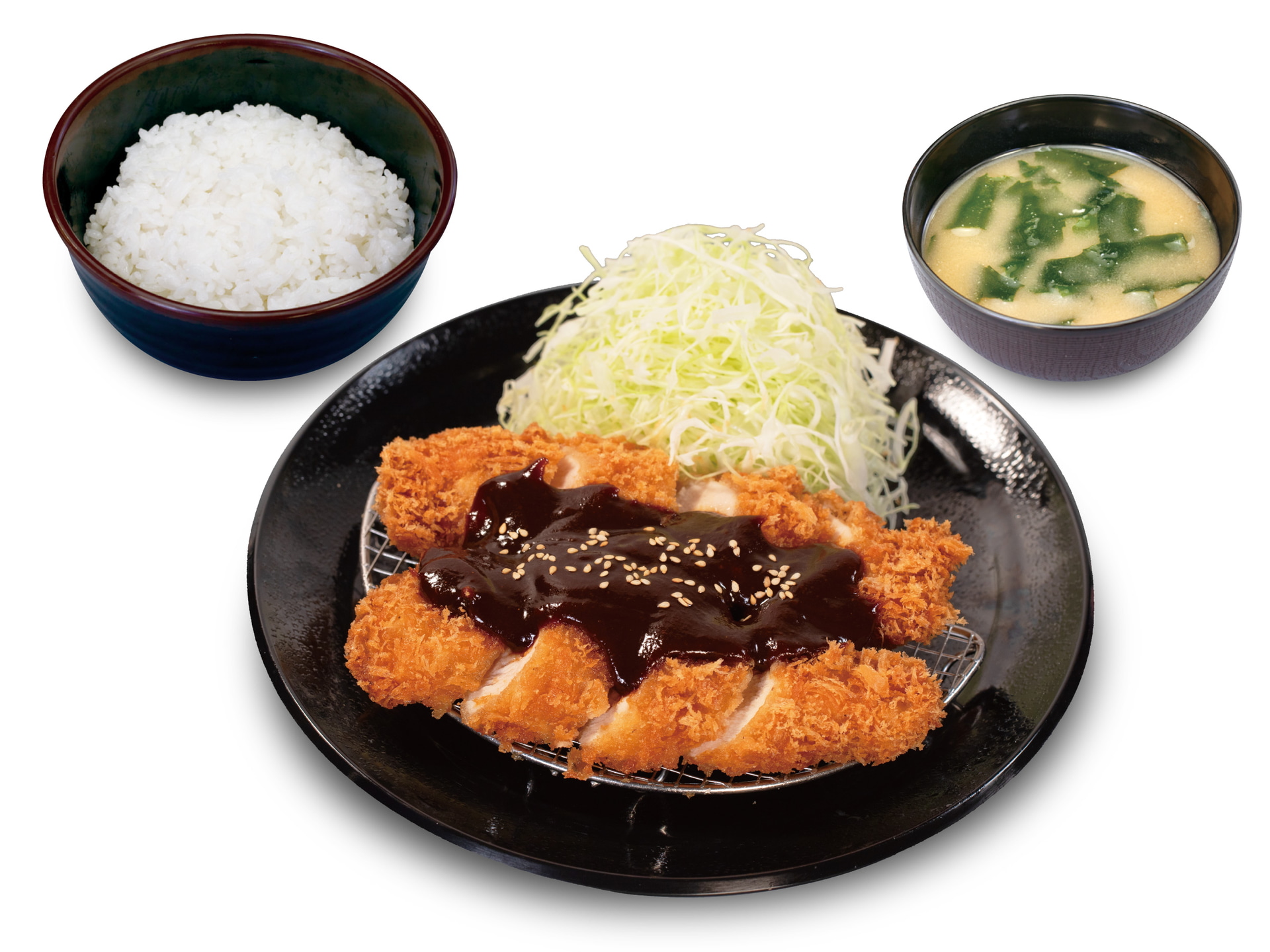 味噌チキンむねかつ定食