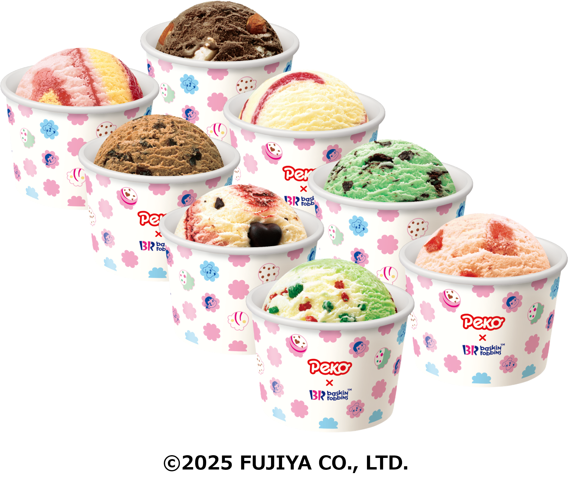 ペコちゃん＆ポコちゃん アイスクリームセット（スモール2900円/レギュラー3460円）