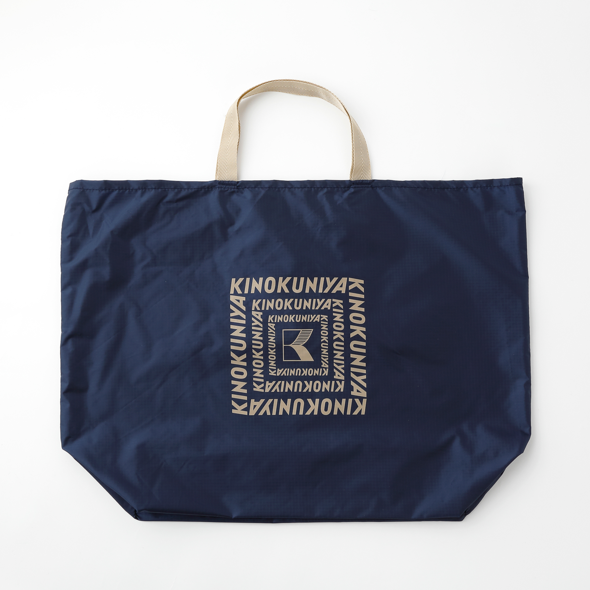 紀ノ国屋 ニューポケッタブルバッグ（ネイビーブルー）