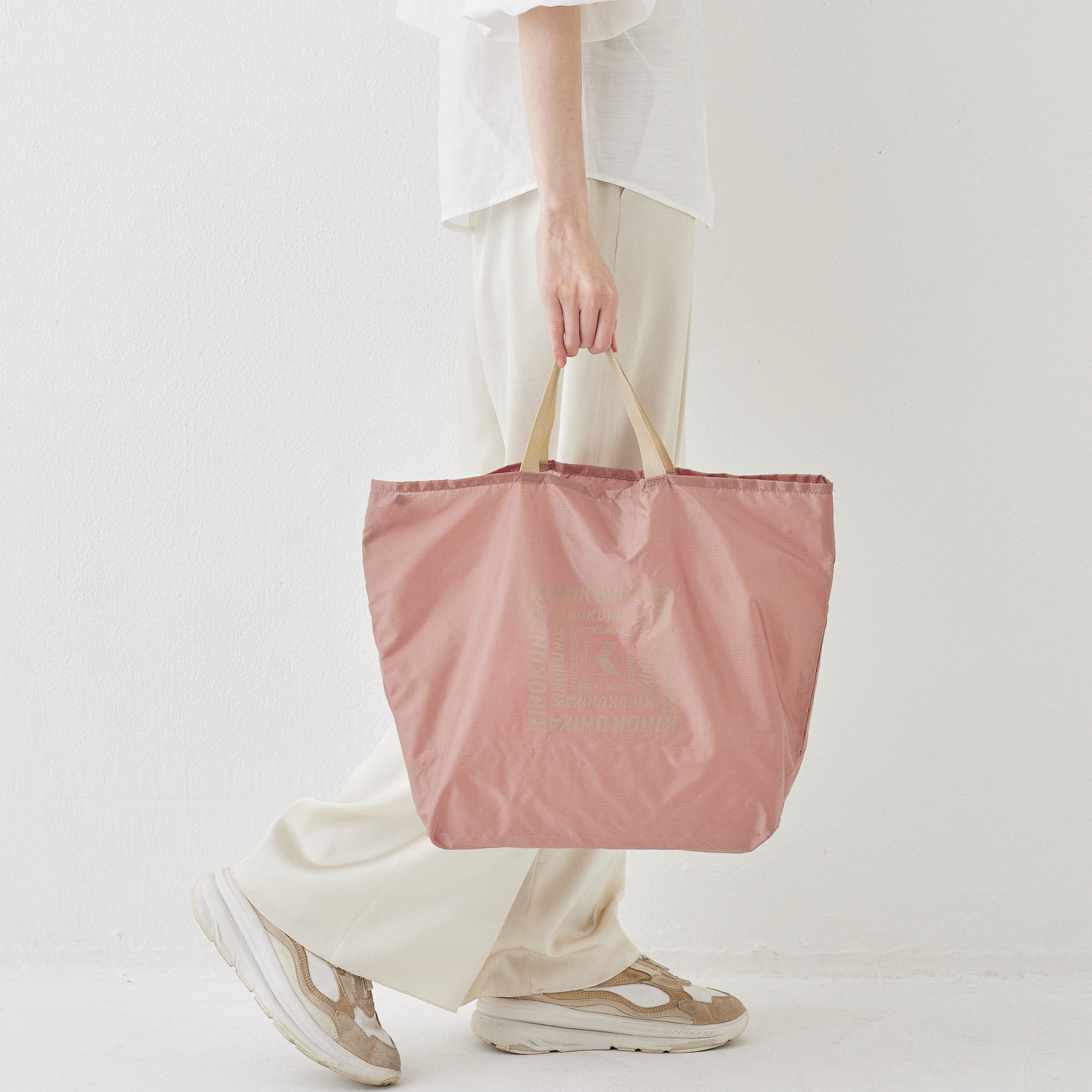 紀ノ国屋 ニューポケッタブルバッグ（オールドローズ）