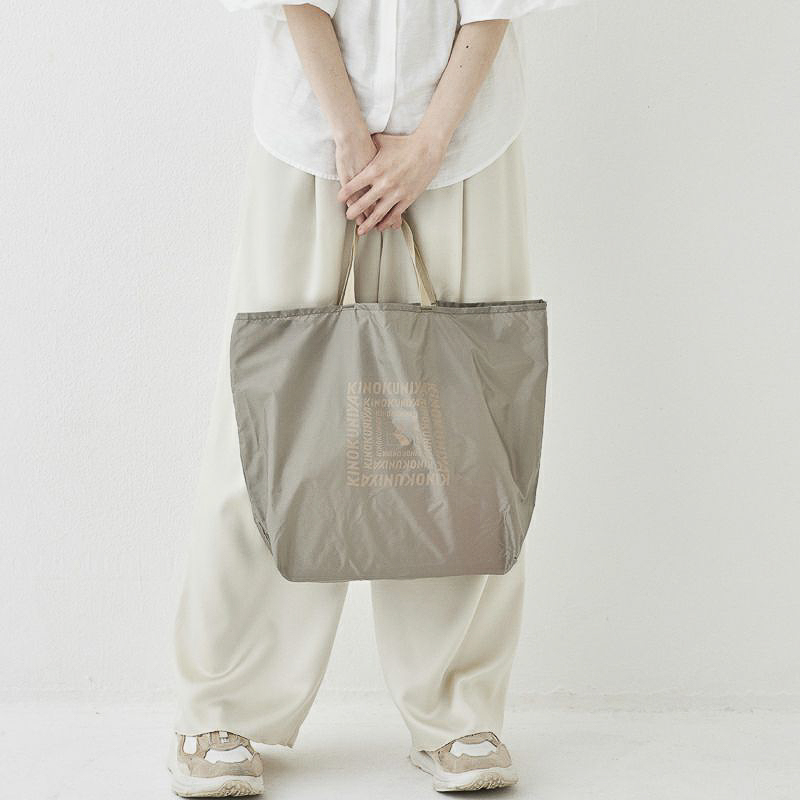 紀ノ国屋 ニューポケッタブルバッグ（グレージュ）