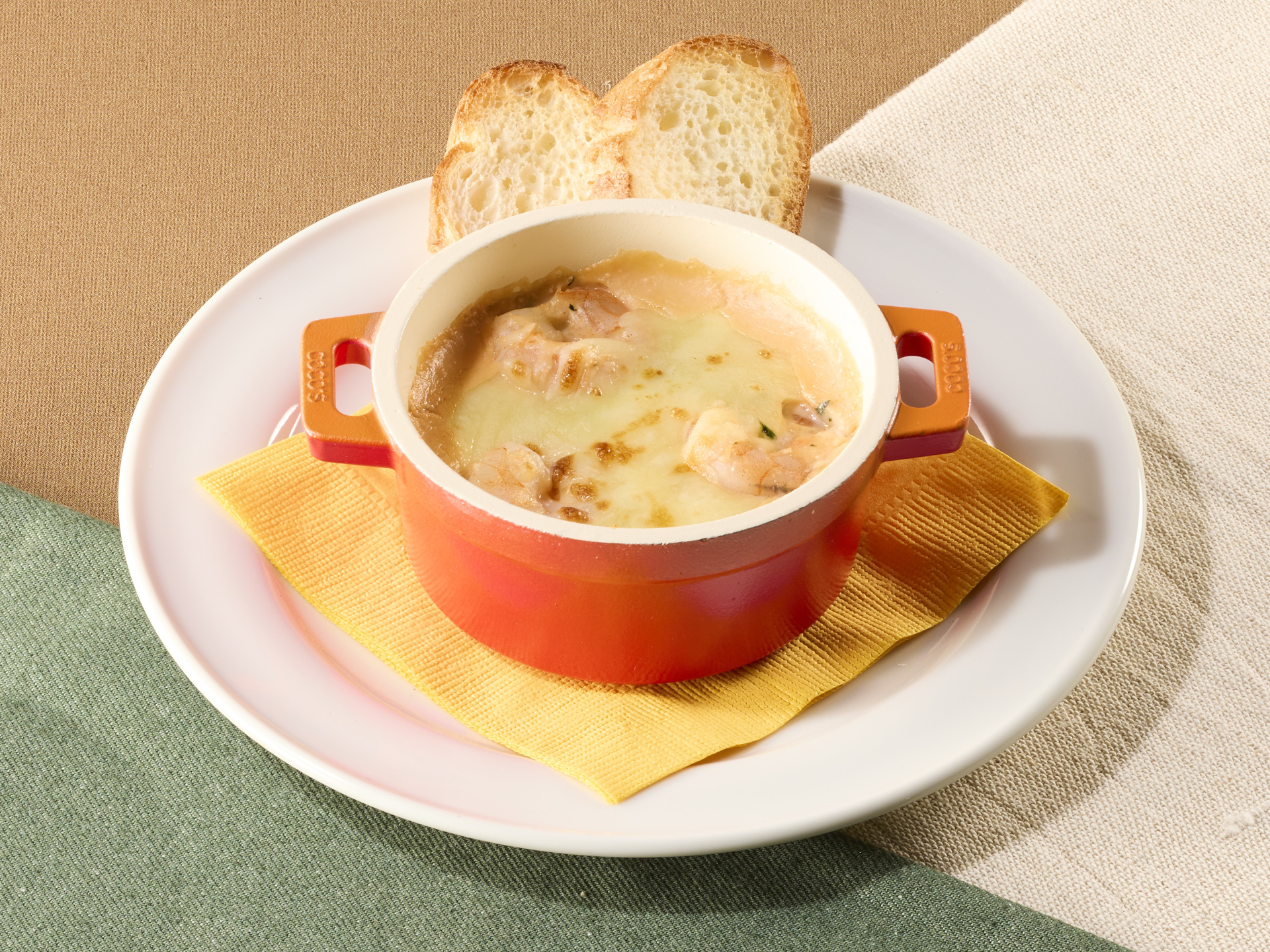 「海老と明太子のクリームグラタン」（495円）