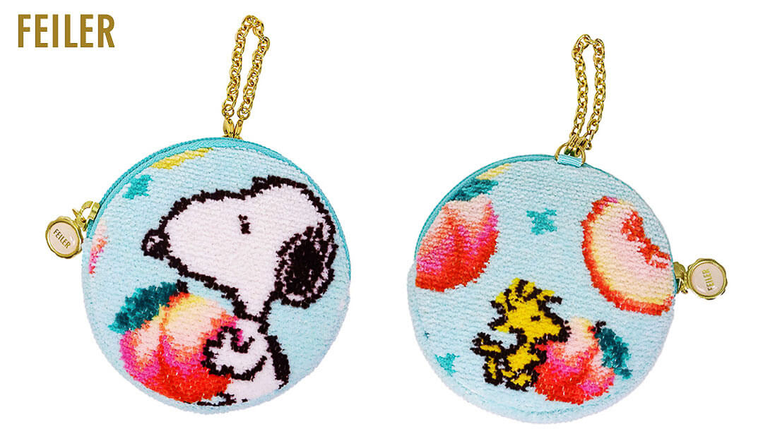 PEANUTS×フェイラー コラボ サークルポーチ ピーチ