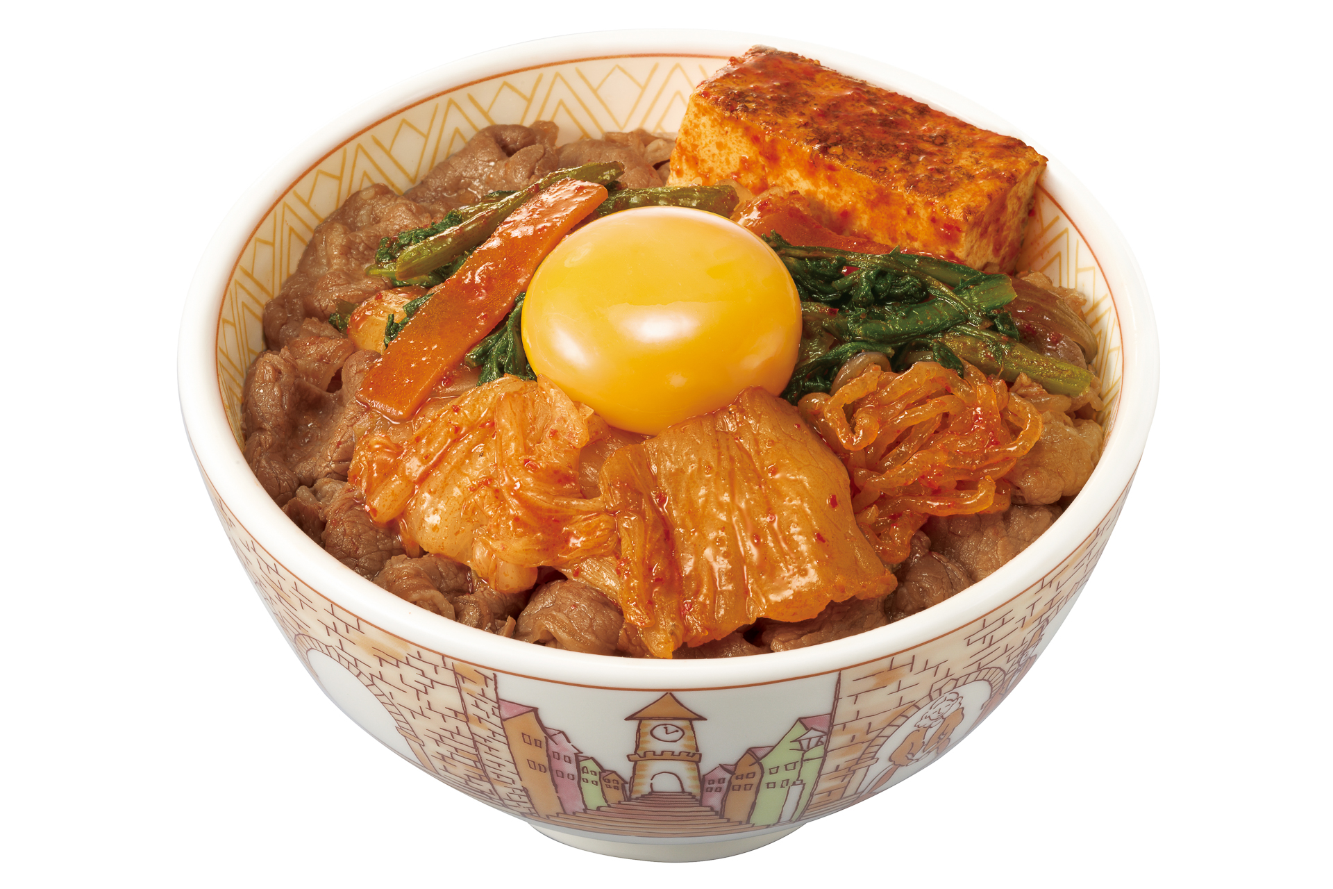 月見辛旨すきやき牛丼