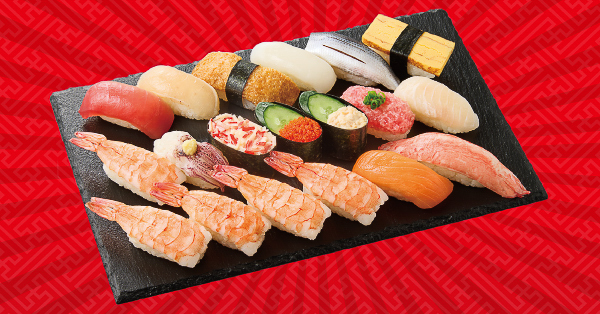 超得バリュー盛「えび」（19貫/1274円）