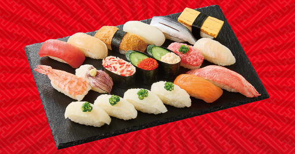 超得バリュー盛「えんがわ」（19貫/1274円）