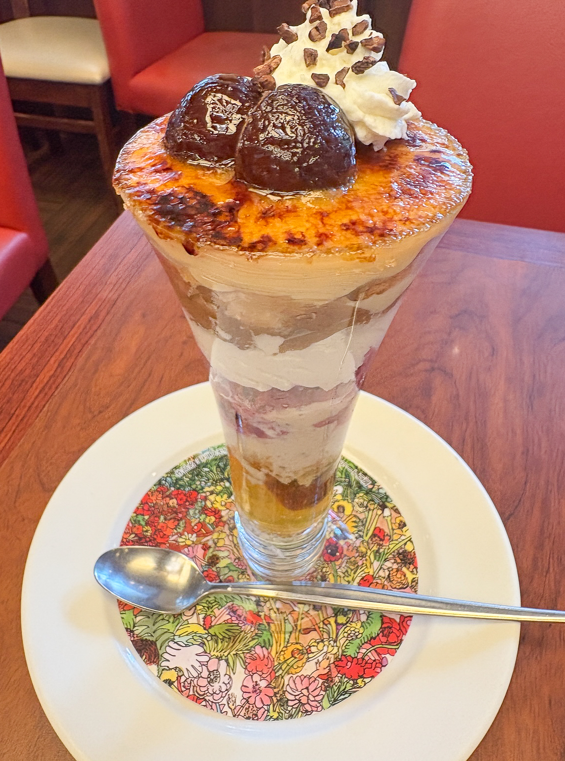 琥珀マロンのブリュレパフェ