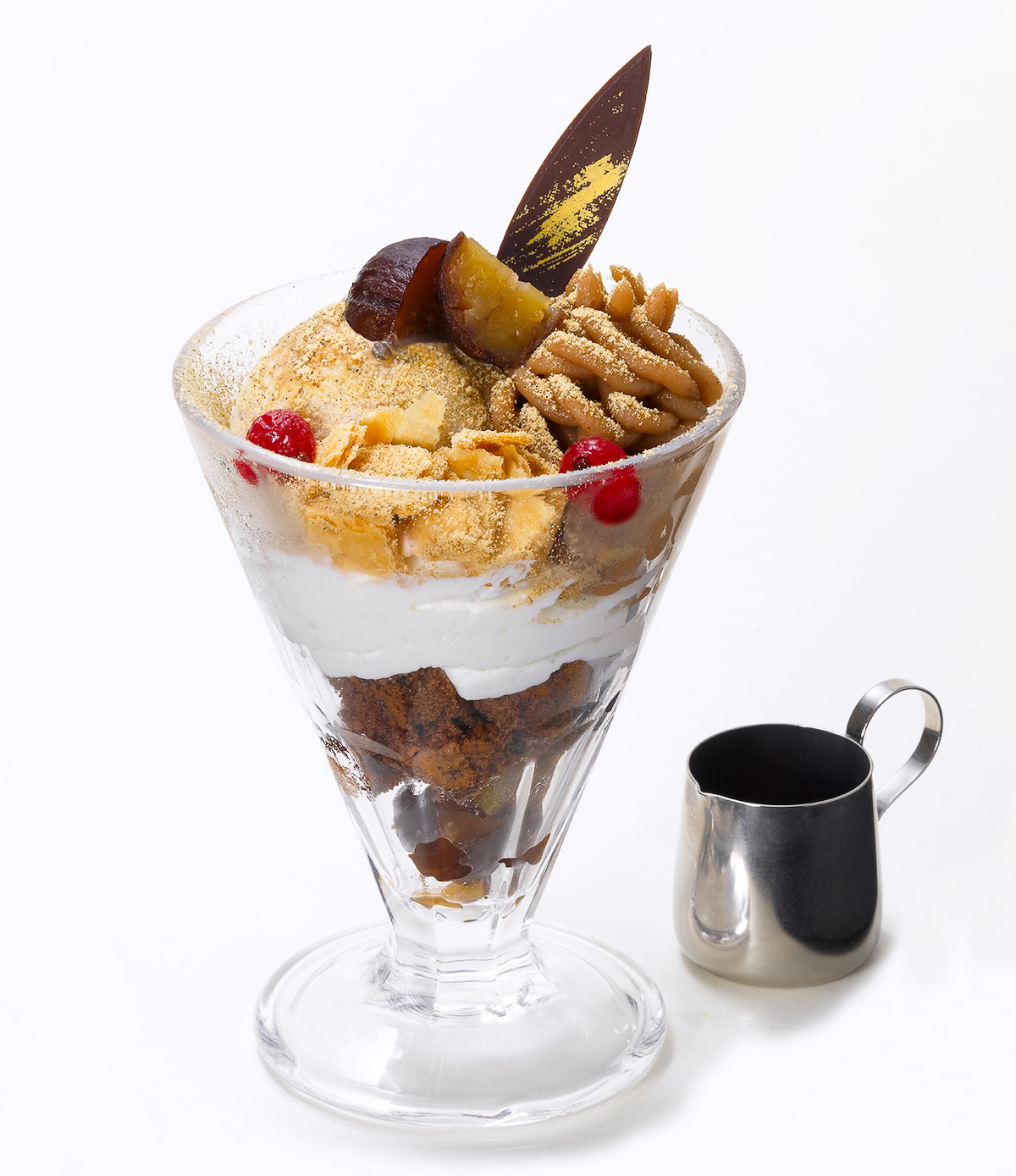 栗と黒豆きな粉の和パフェ～黒蜜添え～