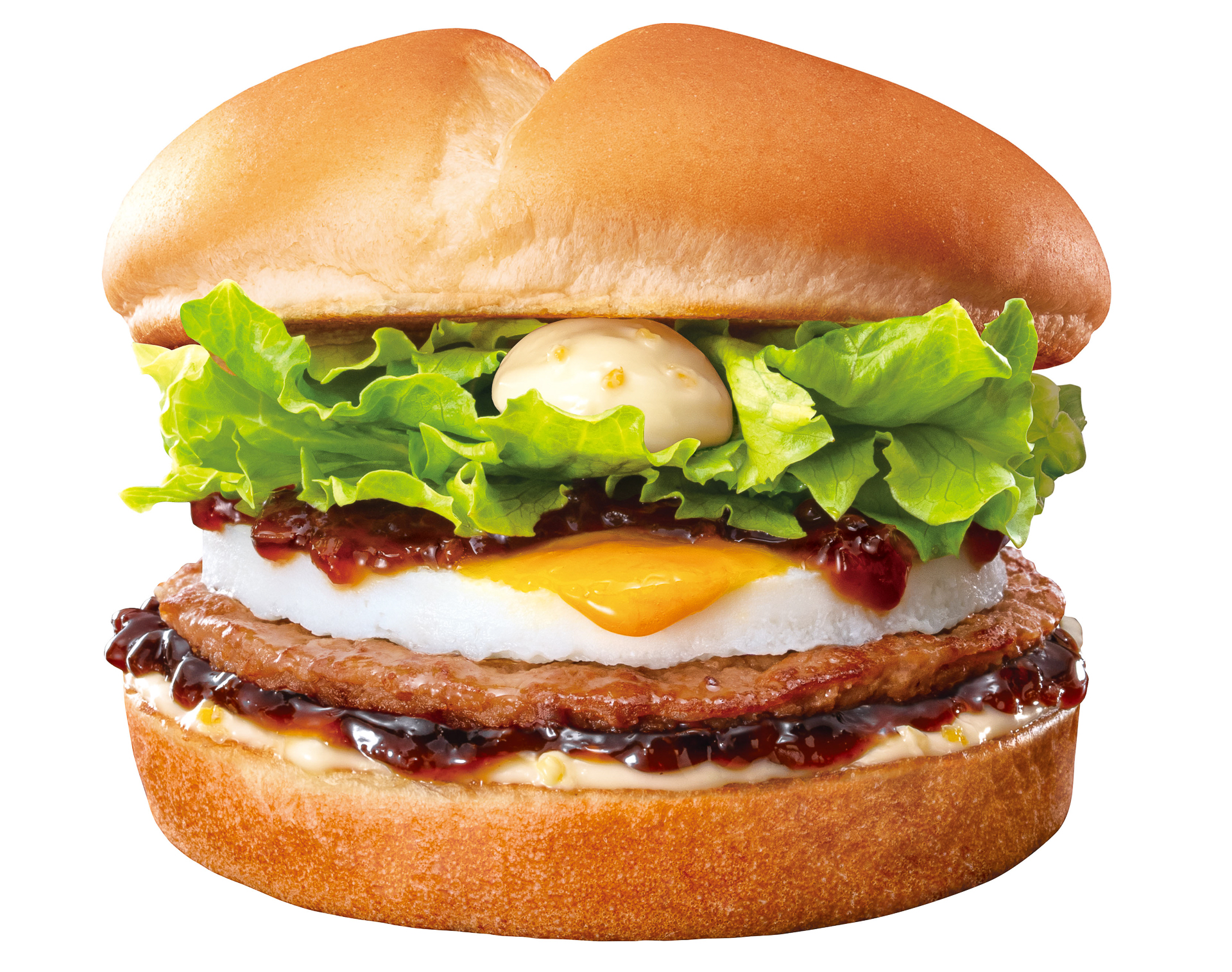 「和風半熟月見 てりやきバーガー」（520円）
