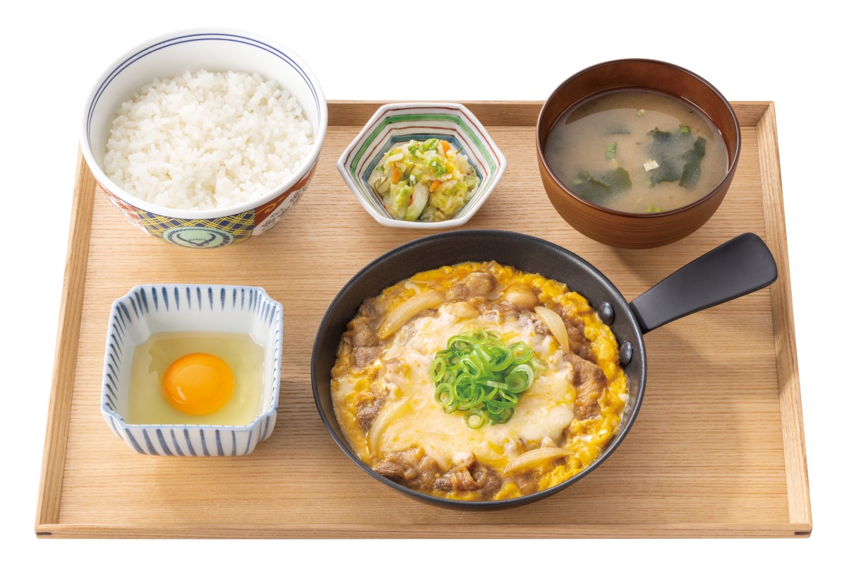 チーズ月見牛とじ御膳