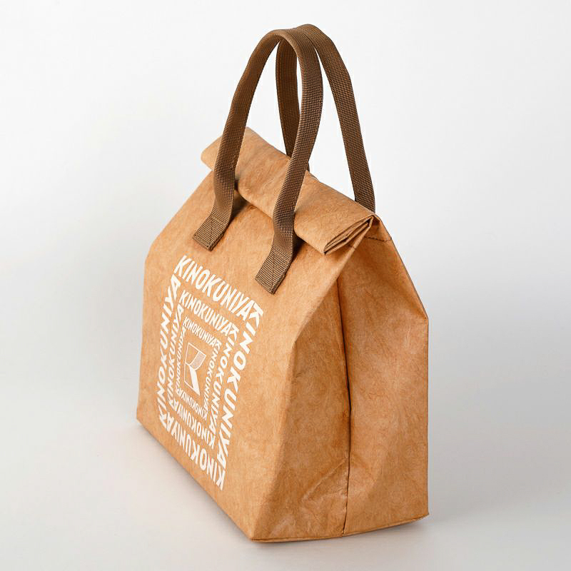 紀ノ国屋 リンクリーランチ保冷バッグ（ベージュ×ホワイト）