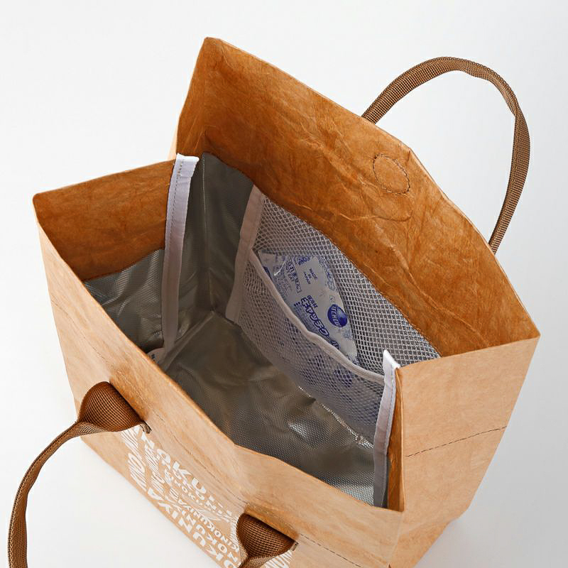 紀ノ国屋 リンクリーランチ保冷バッグ（ベージュ×ホワイト）