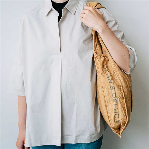 「珈琲染めショッピングバッグ」（ベージュ）