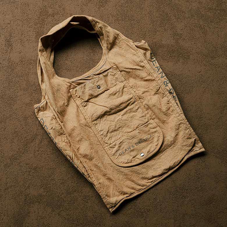 「珈琲染めショッピングバッグ」（ベージュ）