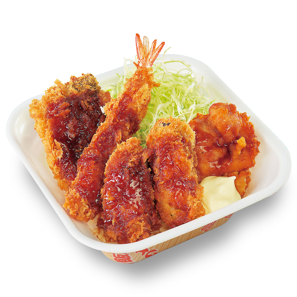 「秋の海鮮フライ丼弁当」（961円/券売機店舗 980円）