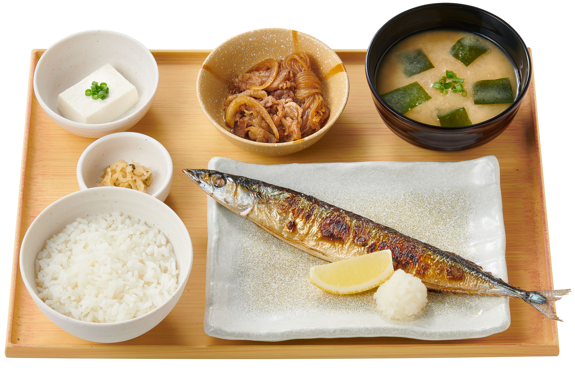 やよい軒「【ミニすき焼き小鉢付】さんまの塩焼定食」（1,310円）