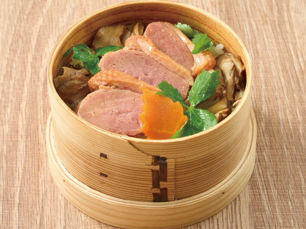 鴨のせいろ御飯
