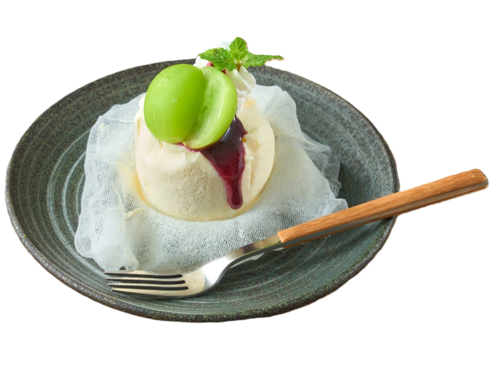 シャインマスカットの豆乳チーズケーキ