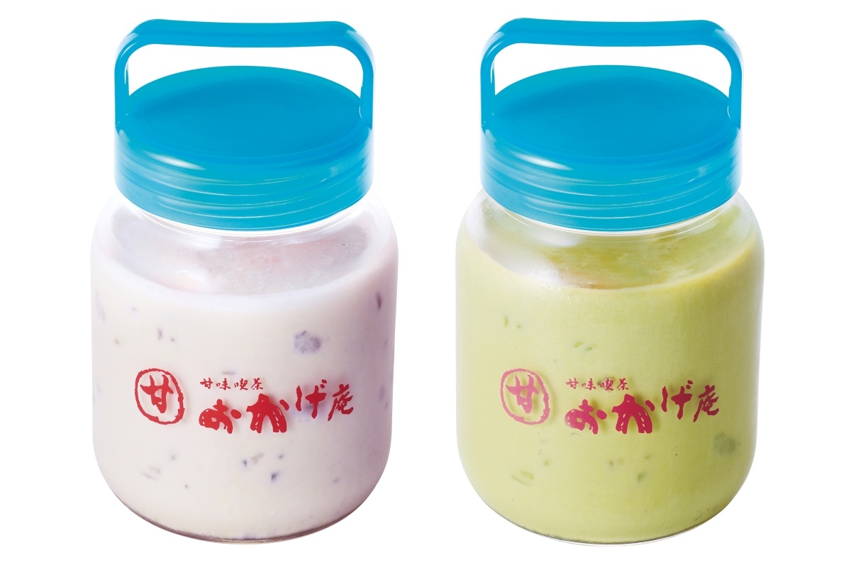 お月見 栗シェーク（左/バニラ、右/抹茶）