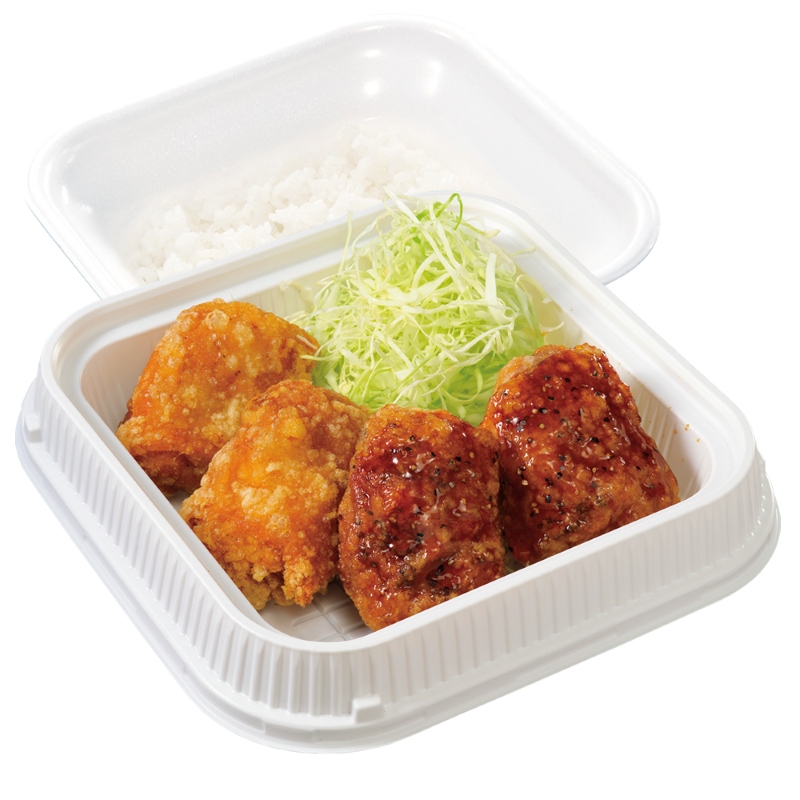 黒胡椒からあげの合盛り弁当