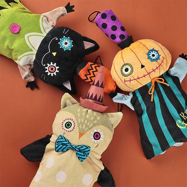 カルディコーヒーファーム「フクロウパペット」「カボチャパペット」「ネコパペット」