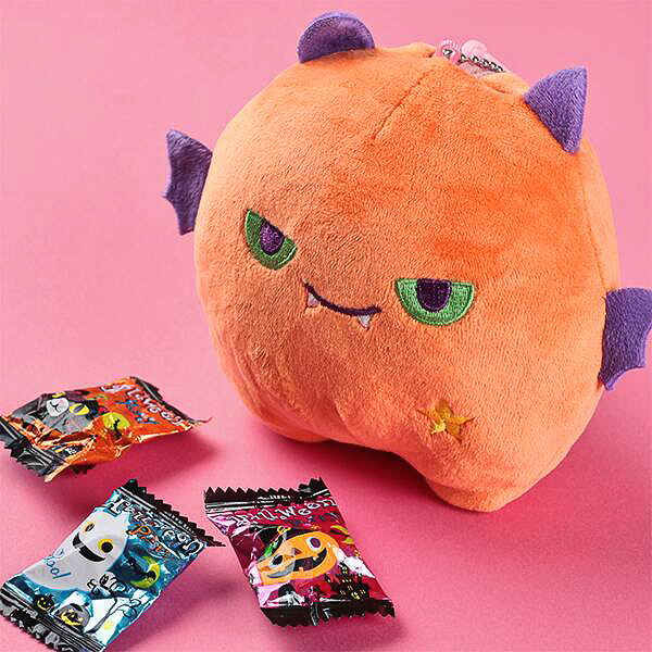 「リバーシブルポーチ」オレンジモンスター＆ネコ