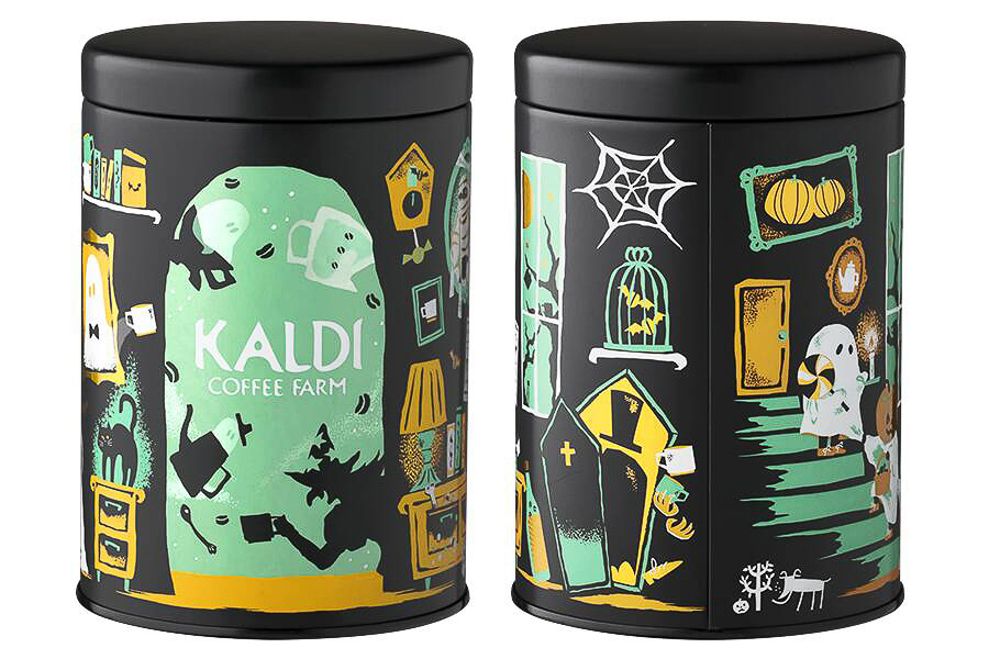 カルディコーヒーファーム「ブラックハロウィンブレンド＆キャニスター缶セット」